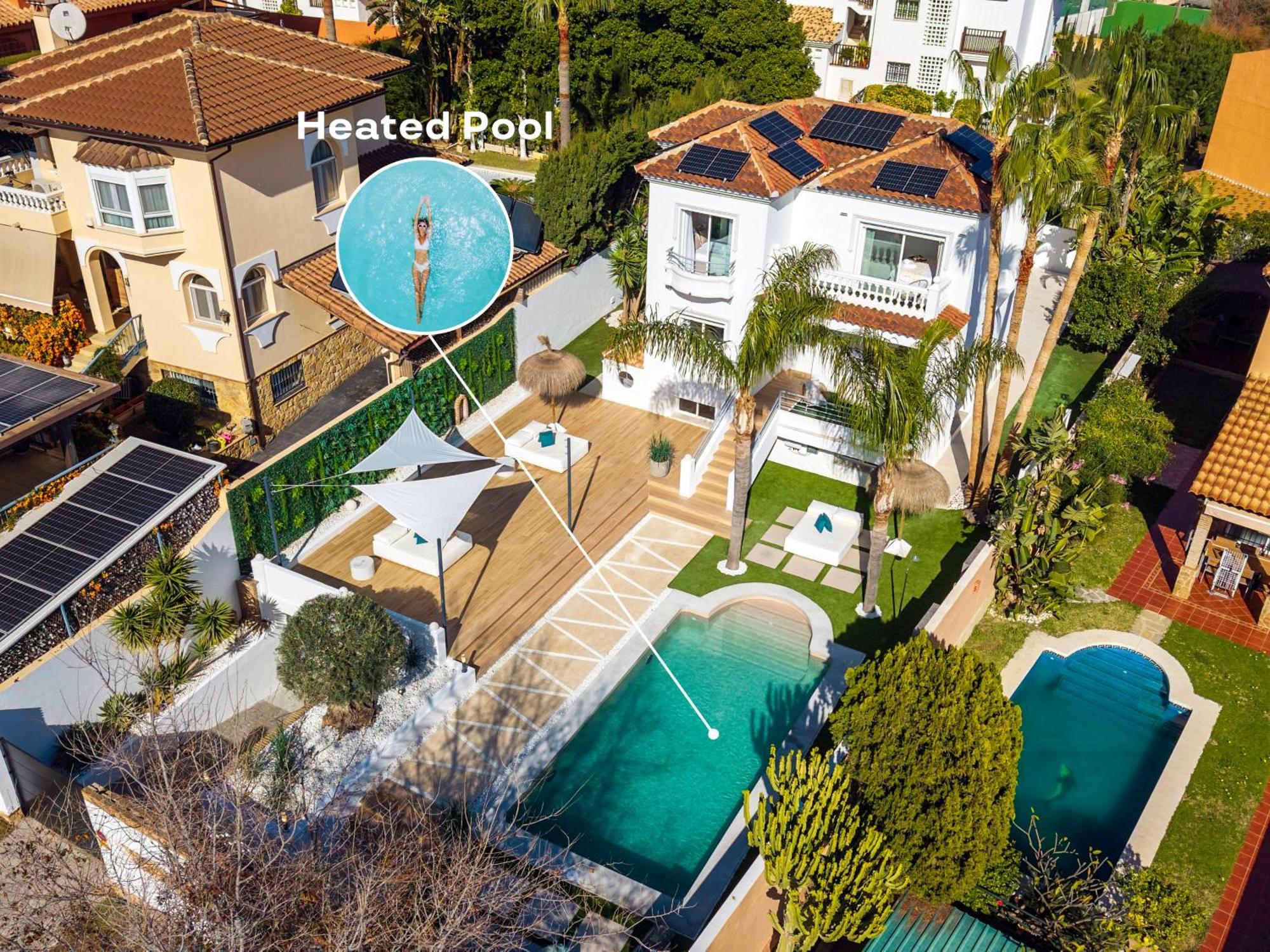 Vacation Marbella I Sunny Camelia Villa Heated Pool, Recently Renovated, Best Residential Neighborhood In Benalmadena, Short Walk To The Beach, Cinema Room Eksteriør bilde